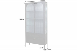 VITRINA LIVING, DIN METAL SI STICLA 180CM, PARIS, DESIGN INDUSTRIAL, COD 43330 - Img 8