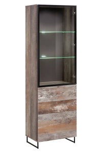VITRINA LIVING, PLANK, CU ILUMINARE LED, CW PN WSW, STIL VINTAGE, ASM