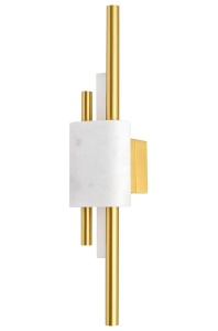 APLICA EVANS, ALB/AURIU, DIN ALUMINIU, MARMURA SI STICLA, STIL MODERN - Img 2