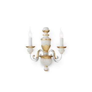 APLICA FIRENZE AP2, ALB ANTIC, DIN METAL, STIL CLASIC