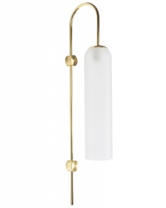 APLICA GOLD APP664-1W, 75 cm, ALB SI AURIU, DIN METAL SI STICLA, STIL MODERN, TU