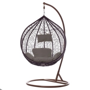 BALANSOAR MARO, CU PERNE GRI, CONFECTIONAT DIN METAL SI PERNE DE TEXTIL, IDEAL PENTRU TERASE/BALCON/GRADINA, STIL MODERN