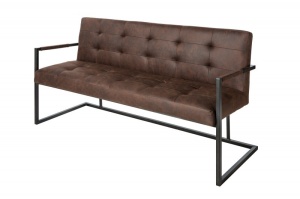 BANCUTA 160CM, RIDER, PIELE ECO MARO VINTAGE, COD 40494, ASPECT INDUSTRIAL - Img 5
