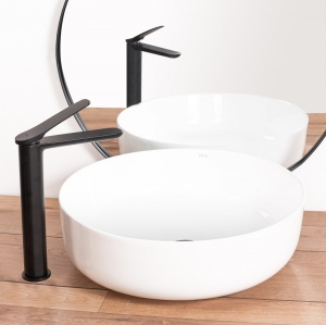 BATERIE REA CREEK, HIGH, NEGRU MAT, DESIGN MODERN, MONTAJ PE BLAT, CALITATE SUPERIOARA, REA