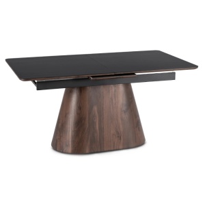 BEST PRICE!!! MASA EXTENSIBILA 160-200CM, ARTIM MEBLE, REALIZATA DIN METAL, LEMN SI MDF, CERAMICA, CULOARE NEGRU/NUC, STIL MODERN - Img 9