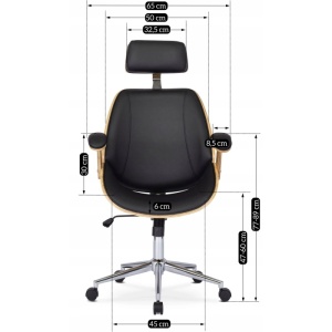 BESTSELLER! SCAUN DE BIROU, ARTIM MEBLE, REALIZAT DIN PIELE ECO, PLACAJ SI METAL, CULOARE STEJAR AURIU, STIL MODERN - Img 6