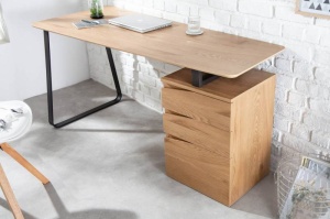 BIROU 160CM CU SERTARE, STUDIO, DIN METAL SI MDF, STIL INDUSTRIAL - Img 2
