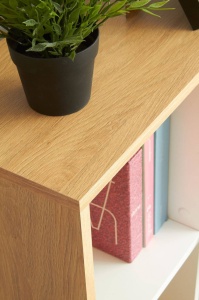 BIROU GROSSO, STEJAR AURIU/ALB, DIN MDF LAMINAT, STIL MODERN - Img 4