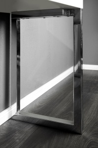 BIROU VERK, ALB/CROM, DIN METAL SI MDF, STIL MODERN, B2 - Img 6