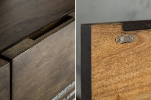 BUFET 121CM, ONYX, COD 39231, DIN LEMN MASIV DE MANGO, STIL VINTAGE INDUSTRIAL - Img 4