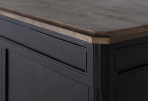 BUFET 173CM, CULOARE NEGRU/NATUR, DIN LEMN DE MANGO SI METAL, GINER Y COLOMER - Img 7