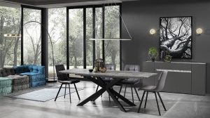 BUFET 4 USI 172CM, TONYA, COD 3676, STIL MODERN, REALIZATA DIN PANOURI ECO DIN LEMN - Img 6