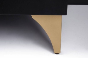 BUFET/COMODA LIVING, GOLDEN SUNSET 177CM, LEMN MASIV MANGO, DESIGN RETRO - Img 8