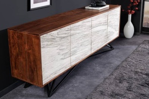 BUFET DEOSEBIT, MOUNTAIN SOUL 175CM, LEMN MASIV DE SALCAM SI FURNIR DE PIATRA, ARTIM GROUP SELECTION - Img 2