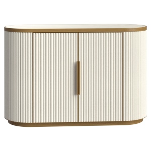 BUFET DINING TIVOLI, REALIZAT DIN METAL, LEMN, MDF, CERAMICA SI TEXTIL, CULOARE ALB, DESIGN DEOSEBIT, RICHMOND INTERIORS