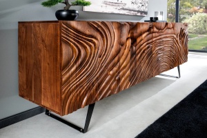 BUFET LIVING 175CM, FLUID 3D, DIN LEMN MASIV DE SALCAM, ARTIM GROUP SELECTION - Img 5