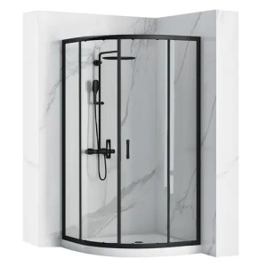 CABINA DE DUS LOOK 80X80, NEAGRA, CU CADITA LOOK ALBA, CALITATE SUPERIOARA