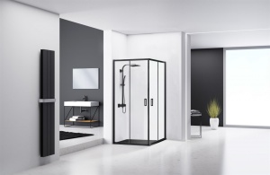 CABINA DE DUS PUNTO 80X80 DE CULOARE NEAGRA FARA SUPORT CADITA CALITATE SUPERIOARA - Img 2