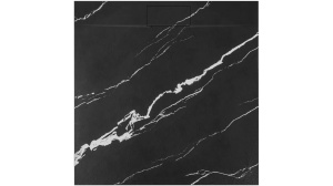 CADITA DE DUS REA BAZALT CARRARA, 90x90 CM, EFECT DE MARMURA NEAGRA, DIN COMPOZIT, CALITATE SUPERIOARA