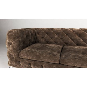 CANAPEA 3+C+1 LOCURI, CHESTERFIELD, CHELSEA, DIN STOFA DE CALITATE, 323CM, CULOARE PERSONALIZATA - Img 6