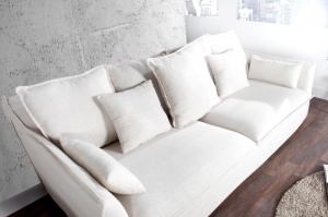CANAPEA ALBA DIN MATERIAL TEXTIL SVAMP STIL MODERN B2 - Img 4