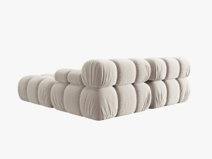 CANAPEA/COLTAR MODULAR BELLIS, 3 LOCURI, 188 CM, BEJ DESCHIS 21, TAPITERIE DIN CATIFEA, DESIGN DEOSEBIT - Img 5