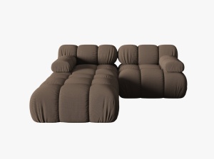 CANAPEA/COLTAR MODULAR BELLIS, 3 LOCURI, 188 CM, MARO 40, TAPITERIE DIN CATIFEA 3D, DESIGN DEOSEBIT