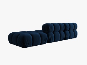 CANAPEA/COLTAR MODULAR BELLIS DREAPTA, 3 LOCURI, 282 CM, ALBASTRU 81, TAPITERIE DIN CATIFEA, DESIGN DEOSEBIT - Img 5