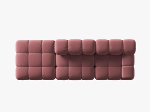 CANAPEA/COLTAR MODULAR BELLIS STANGA, 3 LOCURI, 282 CM, ROZ 63, TAPITERIE DIN CATIFEA, DESIGN DEOSEBIT - Img 5