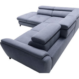 CANAPEA COPER, MODEL STANGA, GRI, DIN TEXTIL/STOFA, EXTENSIBIL, SPATIU DEPOZITARE, STIL MODERN, TK - Img 4