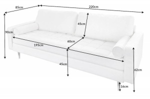 CANAPEA, COZY 220CM, TEXTIL PLUS, ALBA, COD 42703, DESIGN EXCLUSIVIST - Img 7