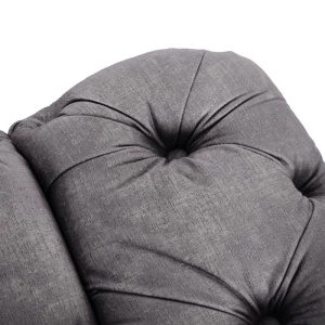 CANAPEA DEOSEBITA 2 LOCURI, ARTIM MEBLE, MATERIAL TEXTIL( CATIFEA) SI SUPORT METALIC, CULOARE GRI/AURIU, STIL MODERN - Img 7