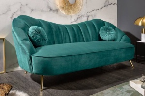 CANAPEA DEOSEBITA, 220CM, CATIFEA TURCOAZ, DESIGN RETRO, ARTIM GROUP SELECTION - Img 5
