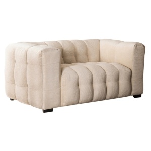 CANAPEA ELEGANTA 2 LOCURI, ARTIM MEBLE, MATERIAL TEXTIL SI LEMN, CULOARE CREM, STIL MODERN - Img 4