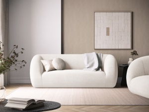 CANAPEA ELEGANTA, ESSEN, CULOARE ALBA, MATERIAL BOUCLE, ARTIM GROUP SELECTION