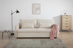 CANAPEA EXTENSIBILA 215CM, APARTMENT, 3 LOCURI, MATERIAL RAIAT BEJ, ARTIM GROUP SELECTION