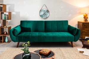 CANAPEA EXTENSIBILA, 215CM, DIN CATIFEA VERDE, DESIGN MODERN, ARTIM GROUP COLLECTION