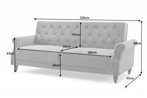 CANAPEA EXTENSIBILA, MAISON BELLE, 220CM CATIFEA GRI, COD 40083 DESIGN MODERN - Img 8