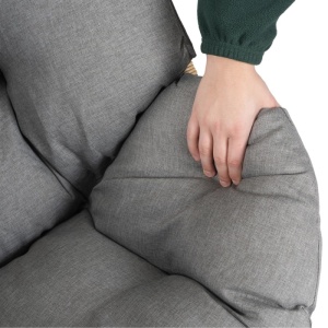 CANAPEA GRADINA/TERASA, KORYNT, ARTIM MEBLE, DIN RATAN SI TEXTIL, CULOARE NATUR/GRI - Img 7