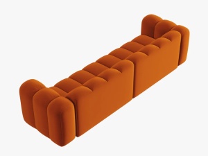CANAPEA LUPIN, 4 LOCURI, 288 CM, SCORTISOARA 14, TAPITERIE DIN CATIFEA, DESIGN DEOSEBIT - Img 3