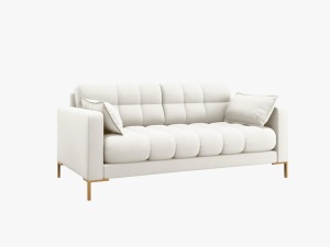 CANAPEA MAMAIA, 2 LOCURI, 152 CM, BEJ DESCHIS 02/AURIU, TAPITERIE DIN STOFA FINA, DESIGN DEOSEBIT