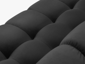 CANAPEA MAMAIA, 2 LOCURI, 152 CM, GRI INCHIS 18/NEGRU, TAPITERIE DIN CATIFEA, DESIGN DEOSEBIT - Img 6