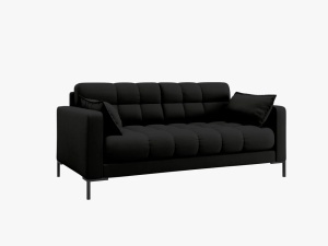 CANAPEA MAMAIA, 2 LOCURI, 152 CM, NEGRU 100/NEGRU, TAPITERIE DIN STOFA FINA, DESIGN DEOSEBIT