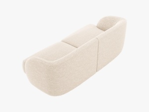 CANAPEA MILEY, 2 LOCURI, 180 CM, BEJ DESCHIS 23, TAPITERIE CHENILLE, DESIGN DEOSEBIT - Img 2