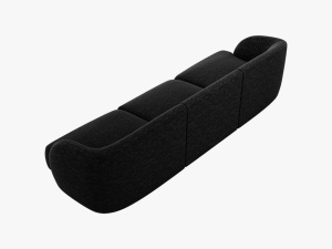CANAPEA MILEY, 3 LOCURI, 259 CM, NEGRU 19, TAPITERIE CHENILLE, DESIGN DEOSEBIT - Img 3