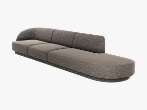 CANAPEA MILEY DREAPTA, 4 LOCURI, 325 CM, GRI 16, TAPITERIE CHENILLE, DESIGN DEOSEBIT