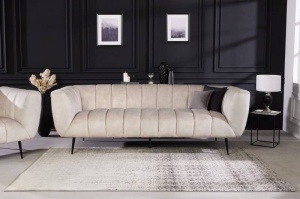 CANAPEA MODERNA, NOBLESSE 225CM, TEXTIL FIN, SAMPANIE/NEGRU, COD 43266, DESIGN EXCLUSIVIST - Img 6