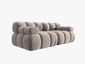 CANAPEA MODULARA BELLIS, 2 LOCURI, 188 CM, BEJ 16, TAPITERIE DIN CATIFEA, DESIGN DEOSEBIT - Img 2