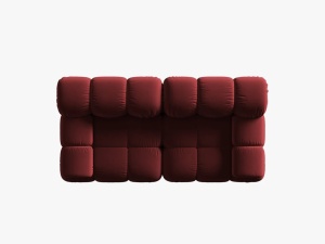 CANAPEA MODULARA BELLIS, 2 LOCURI, 188 CM, ROSU INCHIS 59, TAPITERIE DIN CATIFEA, DESIGN DEOSEBIT - Img 4