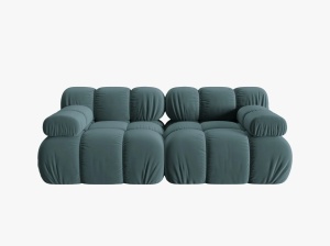 CANAPEA MODULARA BELLIS, 2 LOCURI, 188 CM, VERDE PETROL 87, TAPITERIE DIN CATIFEA, DESIGN DEOSEBIT - Img 3